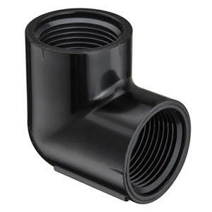 1/2" Black Sch 40 PVC 90 Elbow Fipt 408-005B