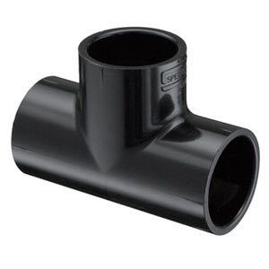 2-1/2" Black Schedule 40 PVC Tee - Socket x Socket x Socket (401-025B)