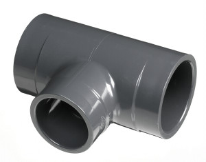 2 1/2" x 2 1/2" x 1 1/2" Reducing Tee Slip x Slip x Slip PVC Fittings Schedule 80