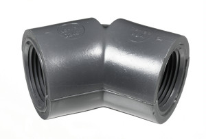1/4" 45° Elbow, Fipt x Fipt PVC Fittings Schedule 80