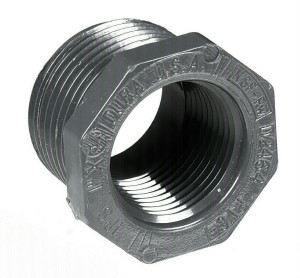 1" x 1/4" Reducer Bushing Mipt x Fipt PVC Fitting Schedule 80