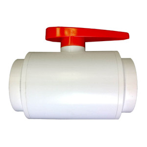 2 1/2" PVC Ball Valve Fipt x Fipt, White, 150 PSI Rated