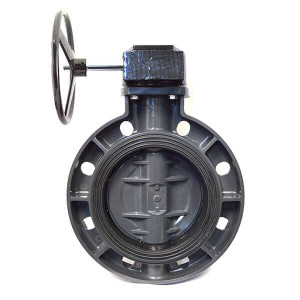 8" Flui-PRO PVC Butterfly Valve - Gear Operator