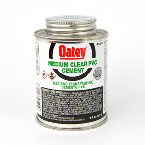Oatey Medium Body Clear PVC Cement - 1/2 Pint (31018) Oatey Medium Body Clear PVC Cement - 1/2 Pint (31018)