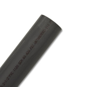 2-1/2" Schedule 80 PVC Pipe 8008-025AB - 5ft