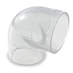 2-1/2" Clear PVC 90 Elbow 406-025L