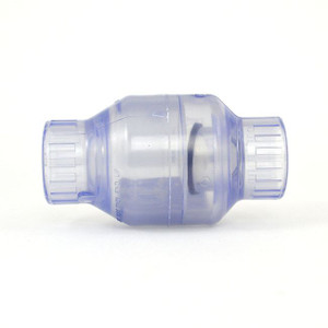 1" Clear PVC Swing Check Valve - Socket (S1520C-10)