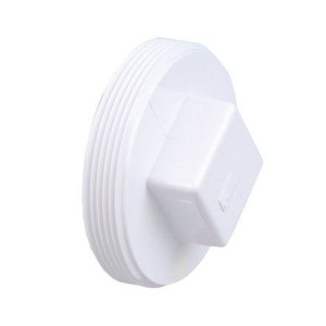 8" DWV PVC Cleanout Plug - Raised Nut D106-080