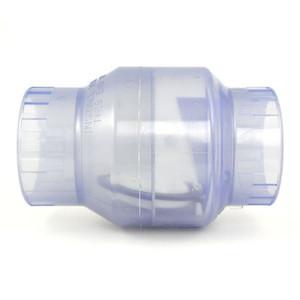 3" Clear PVC Swing Check Valve - Socket (S1520C-30)