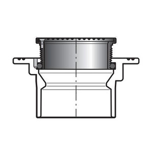 3" x 5" DWV PVC Floor Drain w/ Round Grate P1500-030S 3" x 5" DWV PVC Floor Drain w/ Round Grate P1500-030S