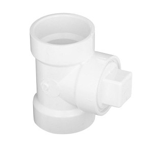 4" DWV PVC Cleanout Tee with C.O. Plug (P444X-040 / D443-040) 4" DWV PVC Cleanout Tee with C.O. Plug (P444X-040 / D443-040)