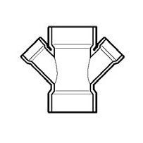 12" x 8" DWV PVC Double Reducing Wye 3776-668