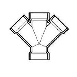 2" DWV PVC Double Wye D611-020 2" DWV PVC Double Wye D611-020