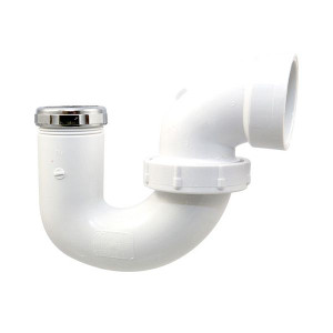 1-1/2" DWV PVC L.A. Pattern P-Trap w/ Chrome Nut P711X-015
