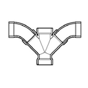 12" DWV PVC Double Wye and 1/8 Bend 3792-120