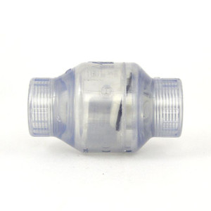 3/4" Clear PVC Swing Check Valve - Threaded (S1520C-07F)