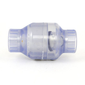 1" Clear PVC Swing Check Valve - Threaded (S1520C-10F)