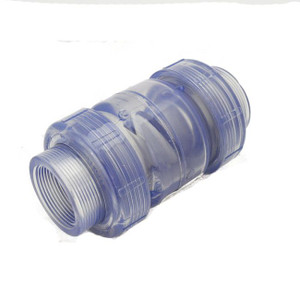 1" Clear PVC True Union Swing Check Valve - Threaded (S1720C-10F)