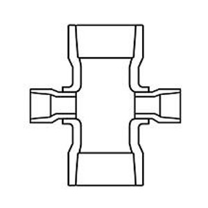14" x 10" Sch 40 PVC Reducing Cross Soc 420-700F 14" x 10" Sch 40 PVC Reducing Cross Soc 420-700F