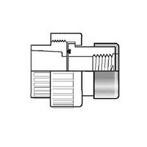 1/4" Sch 40 PVC SR Union - Soc x SR Fipt w/ EPDM O-ring Seal 499-002SR