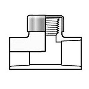 3/4" Sch 80 PVC SR Tee - Soc x SR Fipt 802-007SR 3/4" Sch 80 PVC SR Tee - Soc x SR Fipt 802-007SR
