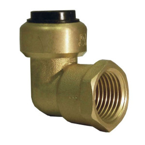 1/2" Brass Push Fit 90 Degree Female Elbow 10177345