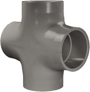 6" Schedule 80 PVC Cross - Fabricated 820-060F