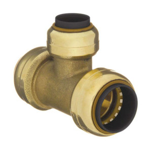 1/2" x 1/2" x 3/8" Brass Push Fit Reducer Tee 10155544 1/2" x 1/2" x 3/8" Brass Push Fit Reducer Tee 10155544