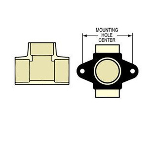1/2" CTS CPVC Drop Ear Tee with Bracket DE4101-005