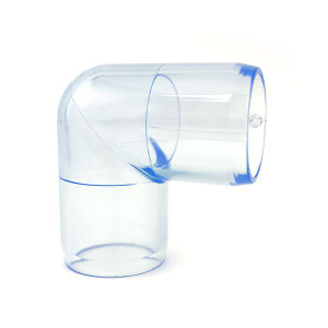 1" Clear PVC 90 Elbow Fitting (DC-90-010)
