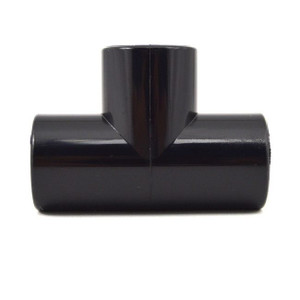 1/2" PVC Tee Furniture Grade - Black 1/2" PVC Tee Furniture Grade - Black