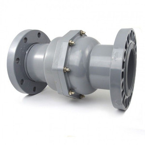 4" Industrial CPVC Swing Check Valve (Viton) w/ Flanges