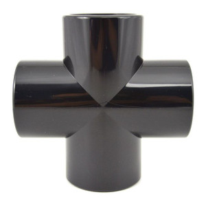 1-1/2" PVC Cross Furniture Grade - Black 1-1/2" PVC Cross Furniture Grade - Black
