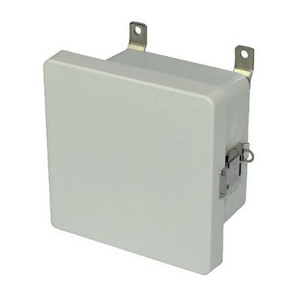 AM664L 6x6x4 NEMA 4X Fiberglass Enclosure w/ Quick-Release Latch Hinged Cover