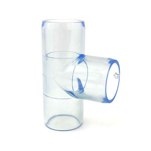 3/4" Clear PVC Tee Fitting (DC-T-007)