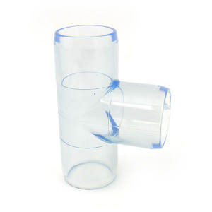 1" Clear PVC Tee Fitting (DC-T-010)