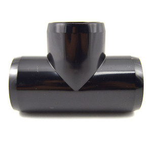 1-1/2" PVC Tee Furniture Grade - Black 1-1/2" PVC Tee Furniture Grade - Black