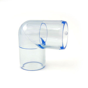 3/4" Clear PVC 90 Elbow Fitting (DC-90-007)
