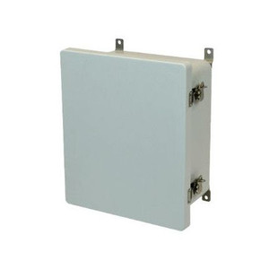 AM1206T 12x10x6 NEMA 4X Fiberglass Enclosure w/ Twist Latch Hinged Cover