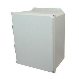AMU2060HF 20x16x10 NEMA 4X Fiberglass Enclosure w/ Hinged Screw Cover Flange Mount