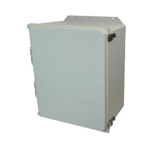 AMU2060LF 20x16x10 NEMA 4X Fiberglass Enclosure w/ Quick-Release Latch Hinged Cover Flange Mount