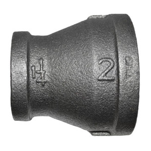 2" x 1-1/4" Black Malleable Iron Reducer Coupling (BMCO2114 / 35041)