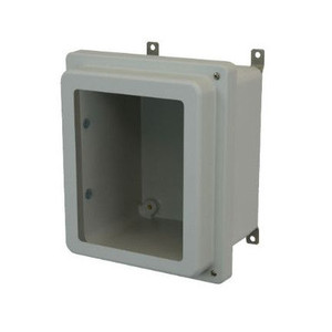AM1086RHW 10x8x6 NEMA 4X Fiberglass Enclosure w/ Raised Hinged Screw Cover Window AM1086RHW 10x8x6 NEMA 4X Fiberglass Enclosure w/ Raised Hinged Screw Cover Window