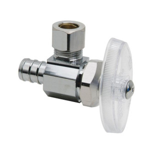 1/2" X 3/8" - BrassCraft MultiTurn Angle Stop for PEX BRPX19X C