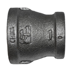 1-1/4" x 1" Black Malleable Iron Reducer Coupling (BMCO1141 / 35031)