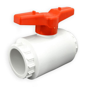 2-1/2" Flui-PRO PVC Compact Ball Valve - White / Socket (FP-WS-025)