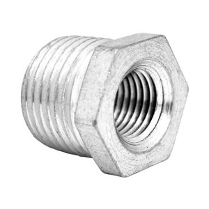 1/2" x 1/4" Galvanized Malleable Bushing - MNPT x FNPT (GMB1214 / 36120)