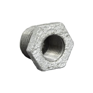 1/4" x 1/8" Galvanized Malleable Bushing - MNPT x FNPT (GMB1418 / 36115)