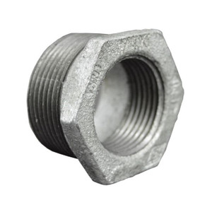 1-1/4" x 1" Galvanized Malleable Bushing - MNPT x FNPT (GMB1141 / 36132)