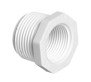 1 1/4" x 1 Reducer Bushing Mipt x Fipt PVC Fitting Schedule 40 1 1/4" x 1 Reducer Bushing Mipt x Fipt PVC Fitting Schedule 40